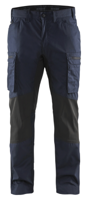 Blåkläder Service werkbroek met stretch 14591845 | Donker marineblauw/Zwart | Maat 52 - 7330509498323