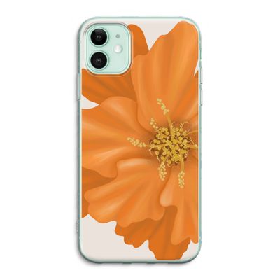 Orange Ellila flower: iPhone 11 Transparant Hoesje