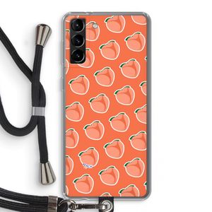 Just peachy: Samsung Galaxy S21 Plus Transparant Hoesje met koord
