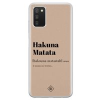 Samsung Galaxy A03s siliconen hoesje - Hakuna matata