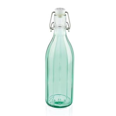 Leifheit 36322 glazen facetfles 0.5l transparant/groen