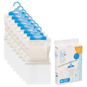 Vocht opnemende korrels 450 gram - 8x - Tegen schimmel/condens/geur - kledingkast - aan ophang haak