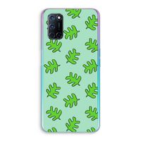 Groene blaadjes: Oppo A52 Transparant Hoesje