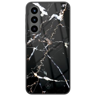 Samsung Galaxy A56 glazen hardcase - Marmer zwart