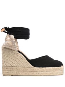 Castañer espadrilles Carina à semelle compensée - Noir