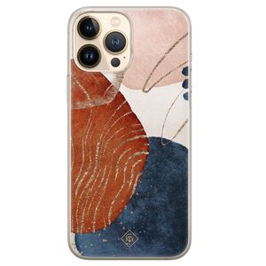 iPhone 13 Pro Max siliconen hoesje - Abstract terracotta