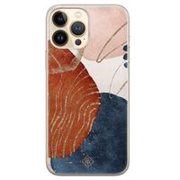iPhone 13 Pro Max siliconen hoesje - Abstract terracotta