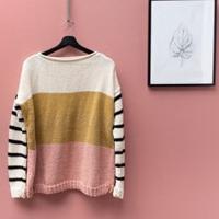 Breipatroon Yarn and Colors Striped Jumper Color Block