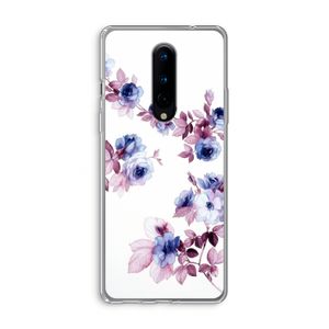 Waterverf bloemen: OnePlus 8 Transparant Hoesje