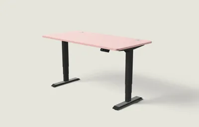 Desktronic HomePro bureau Zwart / Zachtroze / 160x80 cm