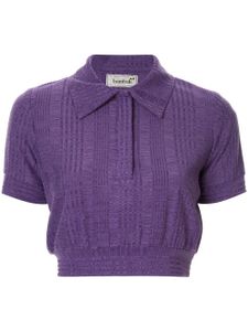 Bambah polo crop en maille - Violet