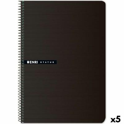 Boek over Ringen ENRI STATUS Zwart Quarto 100 Lakens (5 Stuks)