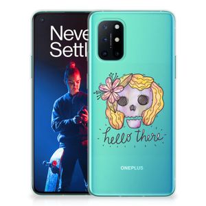 Silicone Back Case OnePlus 8T Boho Skull