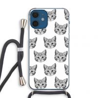 Kitten: iPhone 12 mini Transparant Hoesje met koord