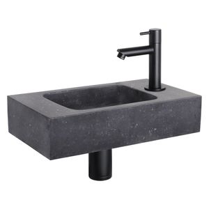 Differnz Force fontein met rechte kraan mat zwart, Bombai black