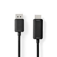 Nedis DisplayPort-Kabel | DisplayPort Male | HDMI | 2 m | 1 stuks - CCGP37104BK20 CCGP37104BK20 - thumbnail