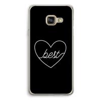 Best heart black: Samsung Galaxy A3 (2016) Transparant Hoesje