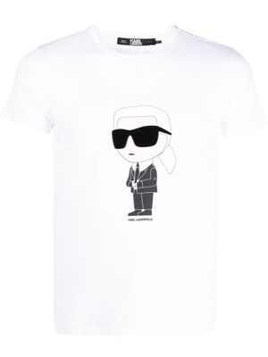 Karl Lagerfeld t-shirt Ikonik en coton biologique - Blanc