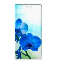 Motorola Moto G72 Smart Cover Orchidee Blauw - Cadeau voor je Moeder
