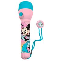 Disney Minnie Mouse&amp;nbsp;kinder zaklamp/leeslamp - roze/blauw - kunststof - 16 x 4 cm   -