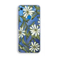 Wit bloemenpatroon: Huawei Y6s Transparant Hoesje