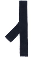 N.Peal 007 Knitted Cashmere Tie - Bleu - thumbnail