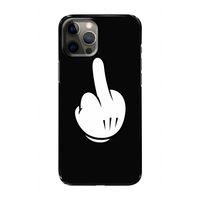 Middle finger black: Volledig geprint iPhone 12 Hoesje