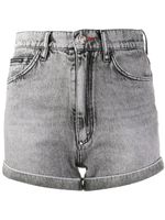 Philipp Plein short en denim Hot Pants - Gris