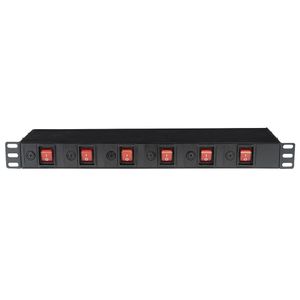 Showtec 19 inch 6-weg stroomverdeler met schakelaars