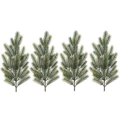 Decoris kersttak - 4x - groen - 66 cm - dennentak - kerstversiering - kerstdecoratie - kunsttak