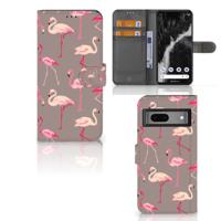 Google Pixel 7 | Telefoonhoesje | Met pasjeshouder | Flamingo