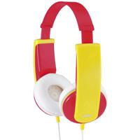 JVC HA-KD5-R-E On Ear koptelefoon Kinderen Kabel Rood, Geel Volumebegrenzing, Lichtgewicht