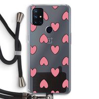 Ondersteboven verliefd: OnePlus Nord N10 5G Transparant Hoesje met koord