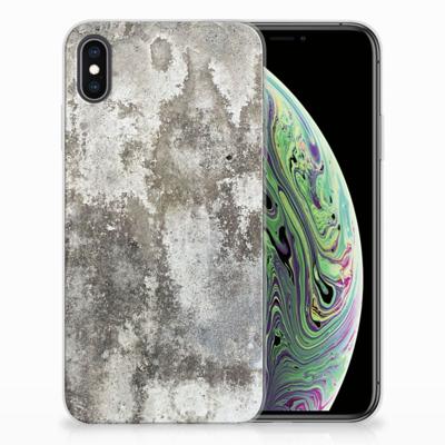 Apple iPhone Xs Max | TPU | Siliconen hoesje | Beton Print