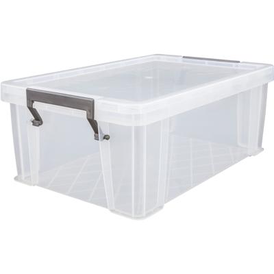 Allstore Opbergbox - 10 liter - Transparant - 40 x 26 x 15 cm - kunststof - met deksel