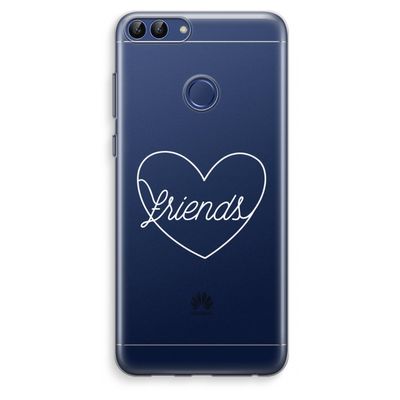 Friends heart pastel: Huawei P Smart (2018) Transparant Hoesje