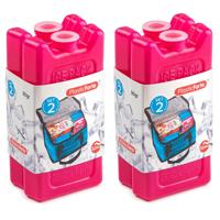 Plasticforte kleine koelelementen - 4x stuks - roze - 11 x 5.5 cm - kunststof - goede kwaliteit