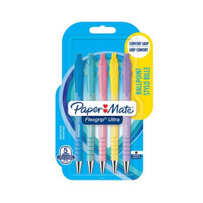 Balpen paper mate flexgrip drukknop pastel | 12 stuks