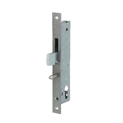 Nemef 9690 Haakschootslot | DM40mm | voorplaat RVS 24x245mm rechthoekig | staal verzinkte zwenkschoot | zonder geleidepen | DR 1+2+3+4 - 9969407100