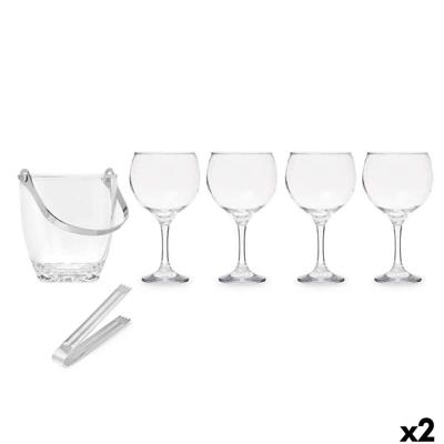 IJsemmer Vivalto 11444 11444 Transparant Metaal Kristal 14,5 x 12 x 12,5 cm 4x (10,5 x 20 cm) 36 x 21,5 x 23,5 cm Fluitglazen (2