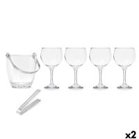 IJsemmer Vivalto 11444 11444 Transparant Metaal Kristal 14,5 x 12 x 12,5 cm 4x (10,5 x 20 cm) 36 x 21,5 x 23,5 cm Fluitglazen (2