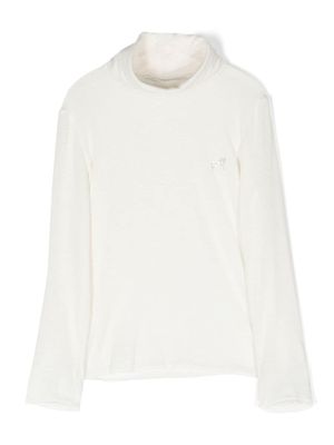 Monnalisa t-shirt à logo strassé - Blanc
