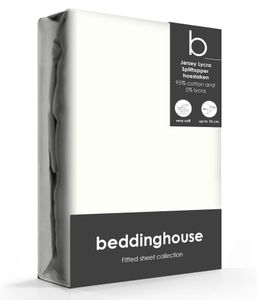 Beddinghouse Splittopper Hoeslaken Jersey-Lycra Offwhite-160 x 200/220 cm