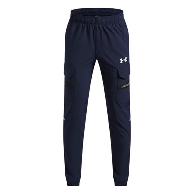 Under Armour Tech Utility Woven Cargobroek Kids Donkerblauw Zwart Zilver