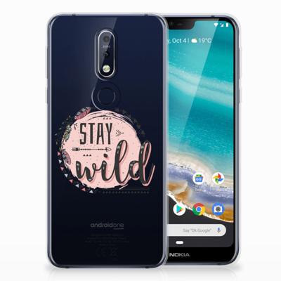 Nokia 7.1 Telefoonhoesje met Naam Boho Stay Wild Nokia 7.1 Telefoonhoesje met Naam Boho Stay Wild