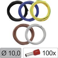 Quadrios 25CW122 Enkele ader LiFY 10 mm² Zwart, Blauw, Geel-groen, Bruin, Grijs 1 set(s)
