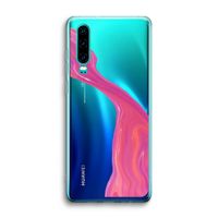 Paarse stroom: Huawei P30 Transparant Hoesje