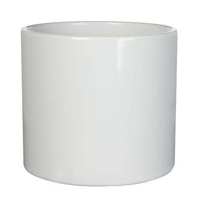 Mica Decorations Bloempot - wit - glans - keramiek - 32 x 31 cm - plantenpotten
