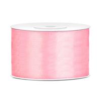 Hobby Sierlint satijn - licht roze - 25 meter - cadeaulint - satijnlint/sierlinten