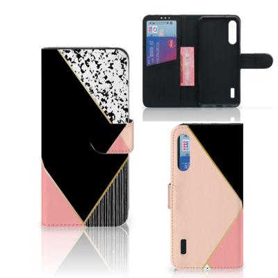 Xiaomi Mi A3 | Book Case | Zwart Roze Vormen